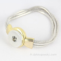 Snake Chain Noosa bouton Bracelet bracelet Snap BRICOLAGE pour femmes